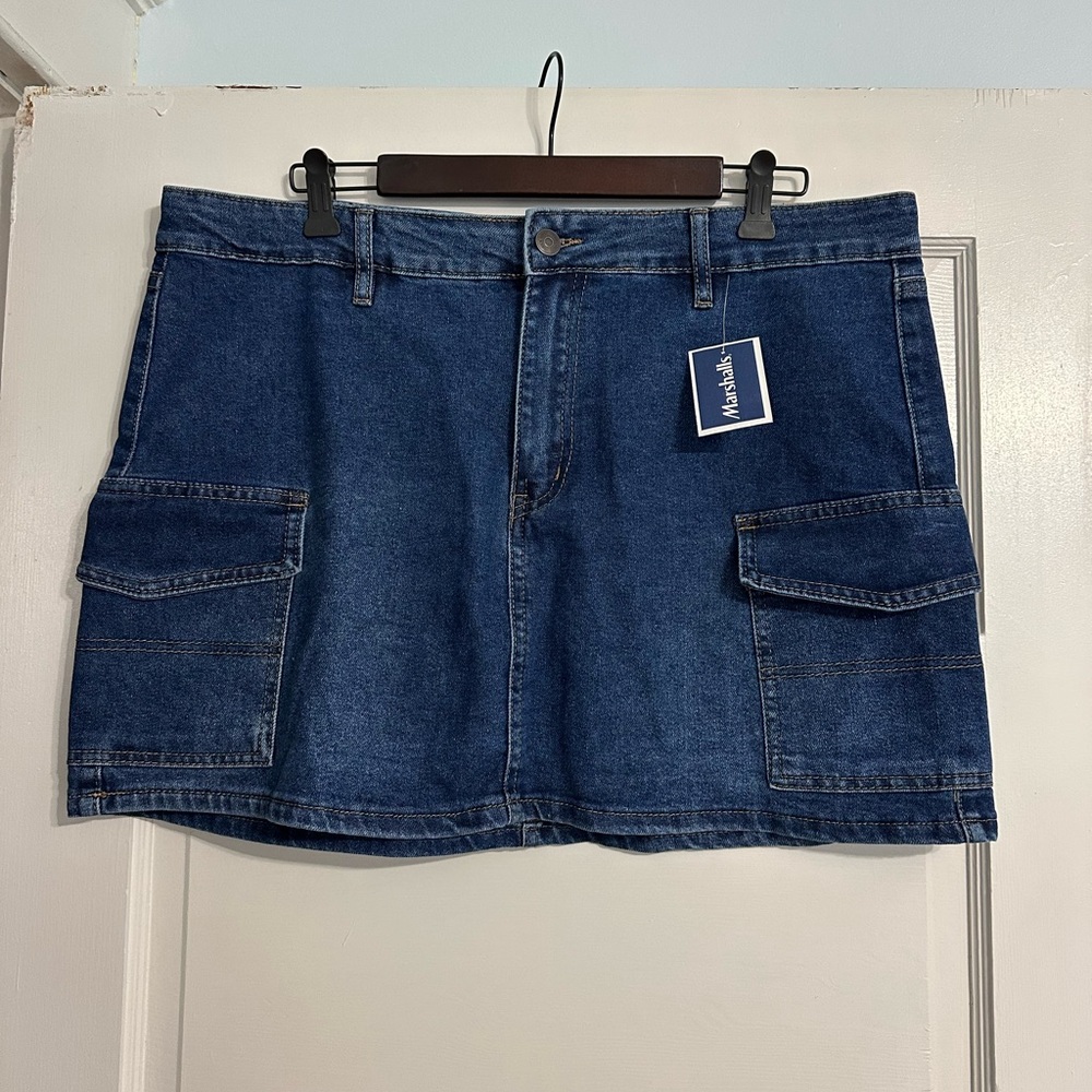 Love Cult Cargo Denim Mini Skirt - Size XXL - NWT